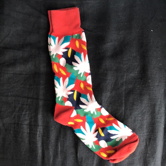 Nice Laundry Socks Floral Primary Colors Cotton - Picture 2 of 4